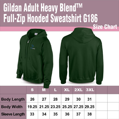 Gildan Adult Heavy Blend™ Full-Zip Hooded Sweatshirt G186 - Embroidere 2026