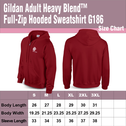 Gildan Adult Heavy Blend™ Full-Zip Hooded Sweatshirt G186 - Screen/DTF 2026