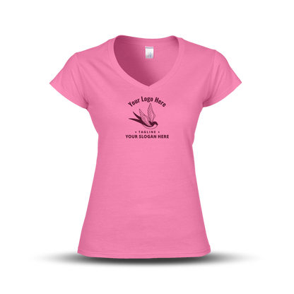 Gildan Ladies' SoftStyle Fitted V-Neck T-Shirt G64VL - Screen/DTF Printing 2026