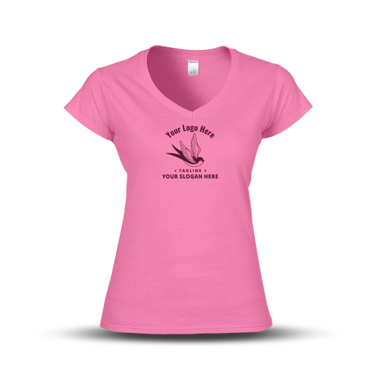 Gildan Ladies' SoftStyle Fitted V-Neck T-Shirt G64VL - Screen/DTF Printing 2026