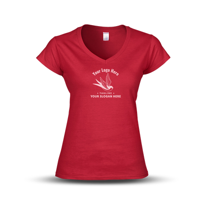 Gildan Ladies' SoftStyle Fitted V-Neck T-Shirt G64VL - Screen/DTF Printing 2026