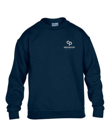 Gildan YOUTH 50/50 Heavy Blend Fleece Crew Sweatshirt G180B - Embroide 2026