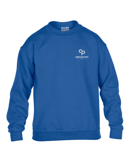Gildan YOUTH 50/50 Heavy Blend Fleece Crew Sweatshirt G180B - Embroide 2026