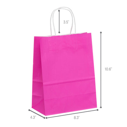 Colorful Paper Bag -  8"W x 4"D x 10"H - 250pcs