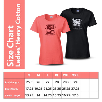 Gildan Ladies' Heavy Cotton T-Shirt G500L - Screen/DTF Printing 2026