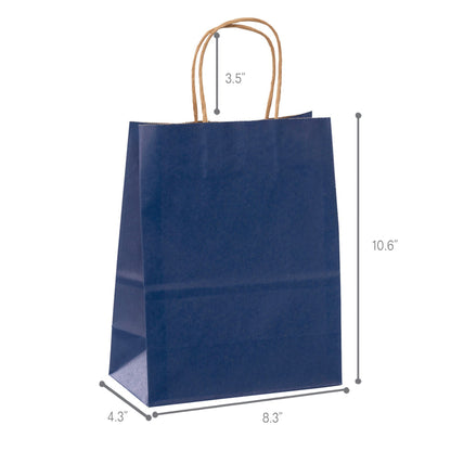 Colorful Paper Bag -  8"W x 4"D x 10"H - 250pcs