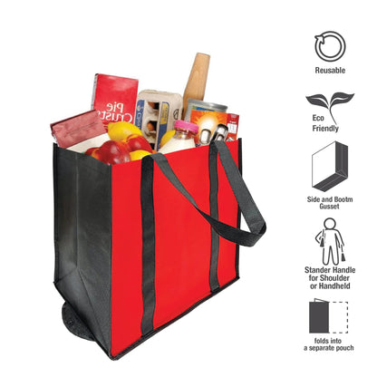 Reusable Shopping Bags Foldable Non-Woven Bag 15"W x 9"D x 15"H -80gsm
