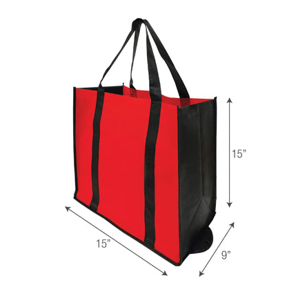 Reusable Shopping Bags Foldable Non-Woven Bag 15"W x 9"D x 15"H -80gsm