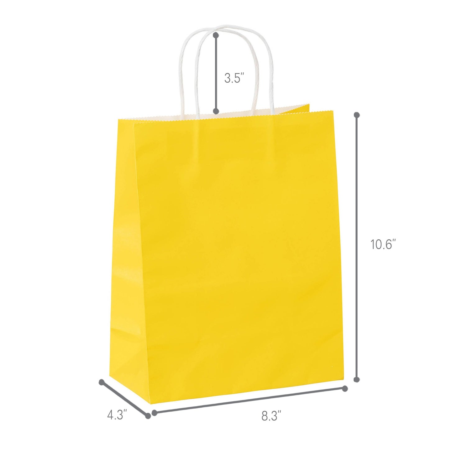 Colorful Paper Bag -  8"W x 4"D x 10"H - 250pcs