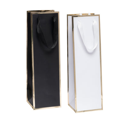 Queen West Black Wine Bag 4.5" x 4.5" x 15" - 100pcs