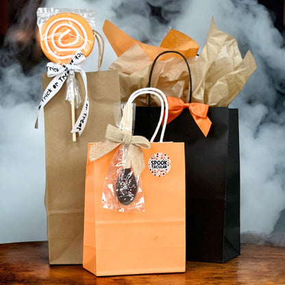 Orange Paper Bag - Mini Size - 5"W x 3"D x 8"H - 250pcs