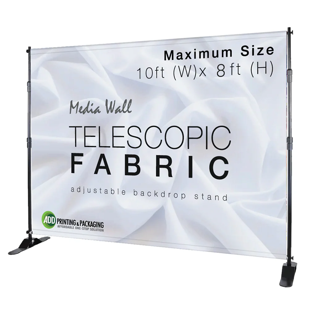Telescopic Banner Backdrop | Custom Media Wall