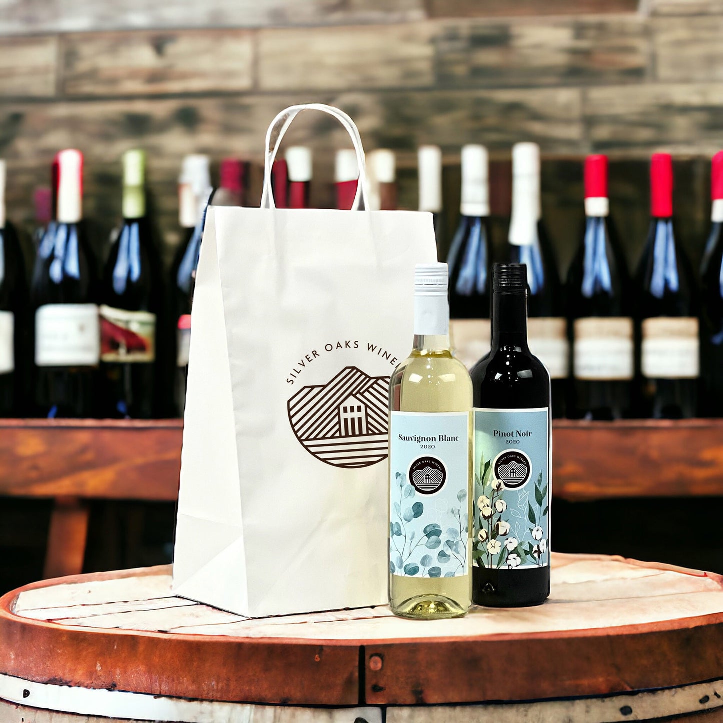 White Paper Shopping Bags with Twisted Handles - 8.75" W x 6" D x 14" H - 250pcs