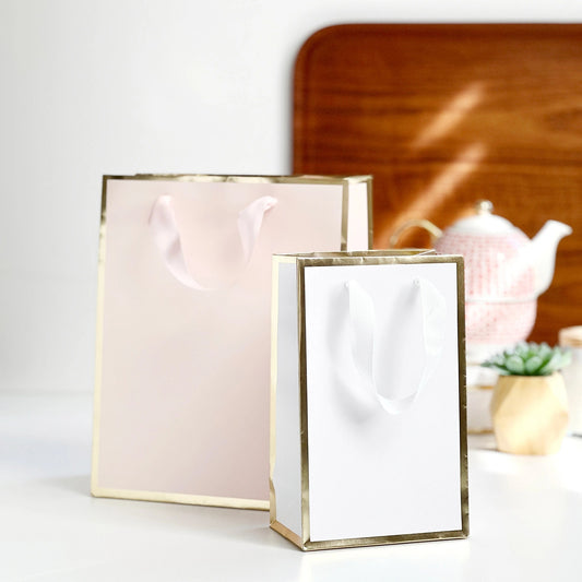 Gold Queen West Gift Bags - 8"W x 4.5"D x 10"H