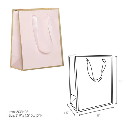 Gold Queen West Gift Bags - 8"W x 4.5"D x 10"H