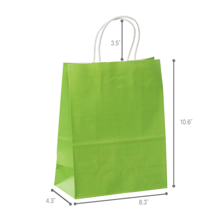 Colorful Paper Bag -  8"W x 4"D x 10"H - 250pcs