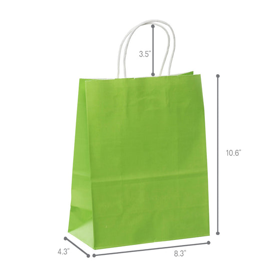 Colorful Paper Bag -  8"W x 4"D x 10"H - 250pcs
