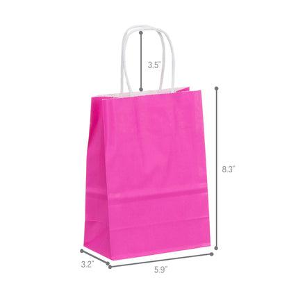 Colorful Paper Bag - Mini Size - 5"W x 3"D x 8"H - 250pcs