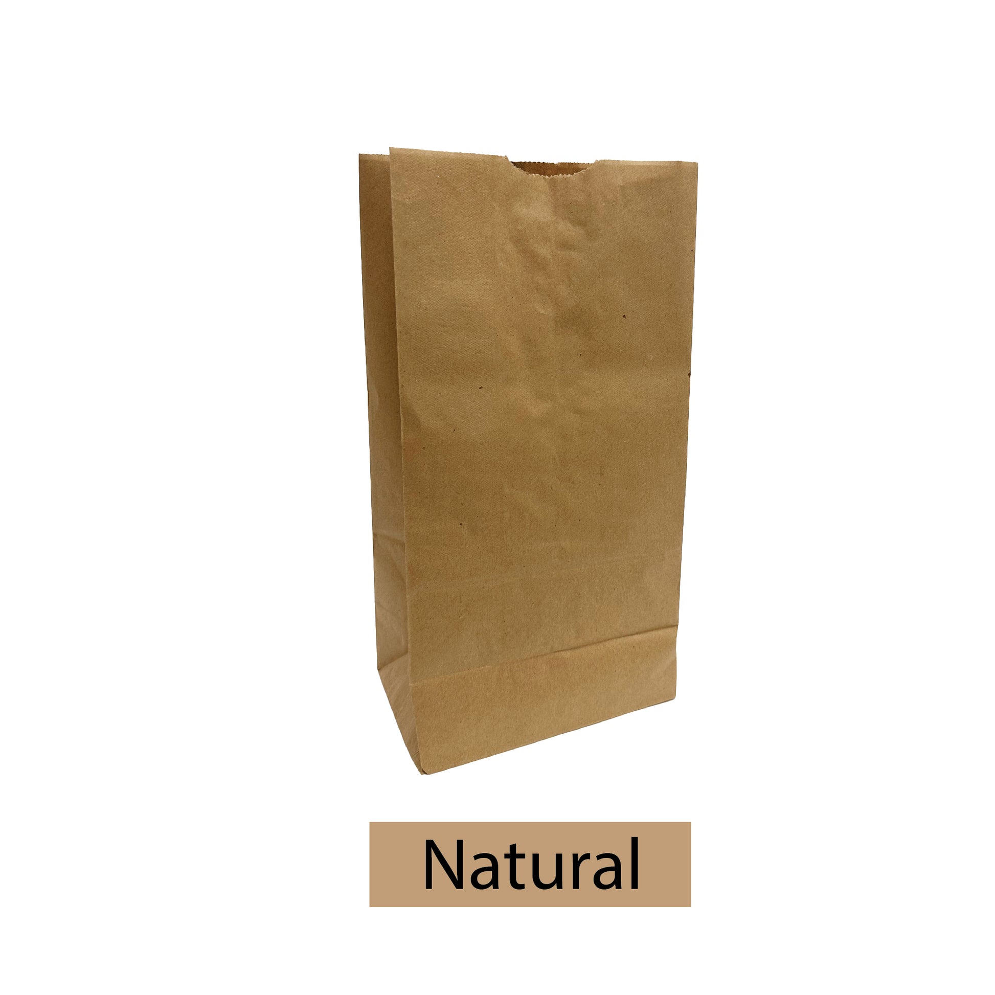 Natural kraft grocery paper bag shown in bulk blank style, ideal for packaging, retail, and food service use
