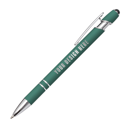 Kurt Soft Touch Metal Pen with Stylus - Laser Engraved Logo 2026
