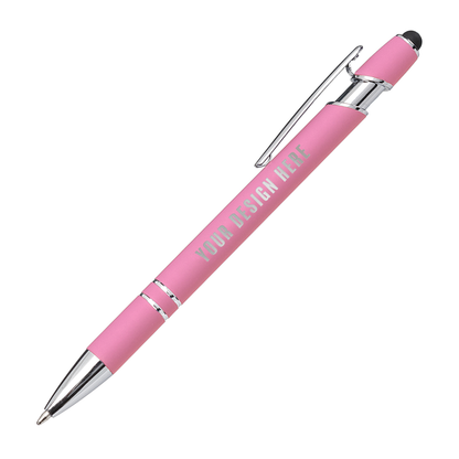 Kurt Soft Touch Metal Pen with Stylus - Laser Engraved Logo 2026