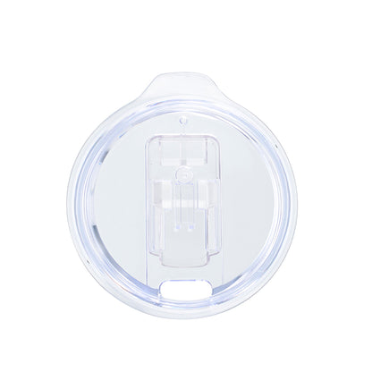 Clear plastic lid for Lou 14oz double wall camping mug with sliding closure and spill-resistant design