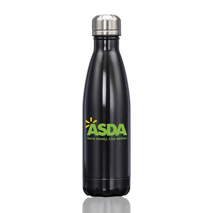 Single wall stainless steel water bottle 17oz - Single Color or Full Color Printing