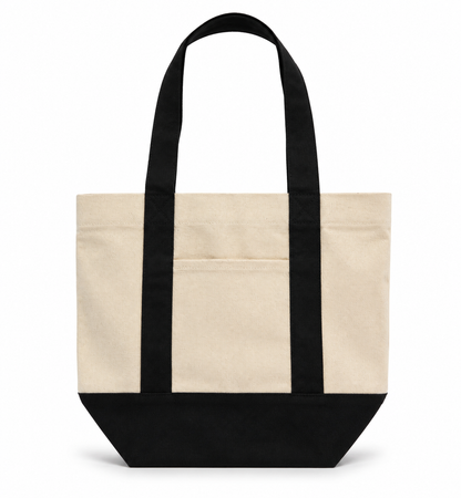 Mini Two-Tone Canvas Carryall Tote Bags 12oz - 13"W x 6“Dx 10.5"H