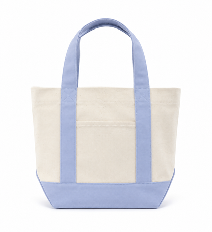Mini Two-Tone Canvas Carryall Tote Bags 12oz - 13"W x 6“Dx 10.5"H