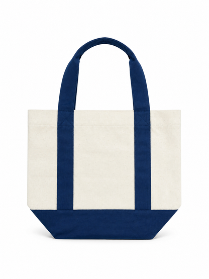 Mini Two-Tone Canvas Carryall Tote Bags 12oz - 13"W x 6“Dx 10.5"H