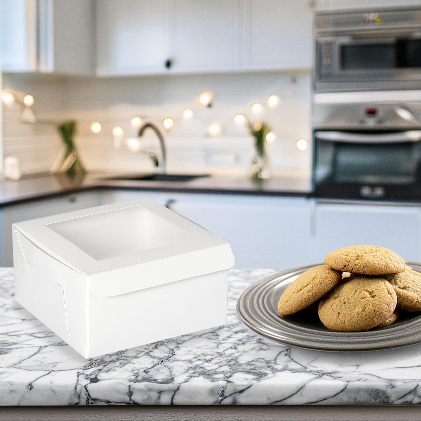 White Window Bakery Boxes (Various Sizes)