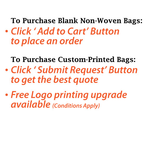 Reusable Non-woven Shopping Bags - Jumbo Size 18"W x 8"D x 14"H