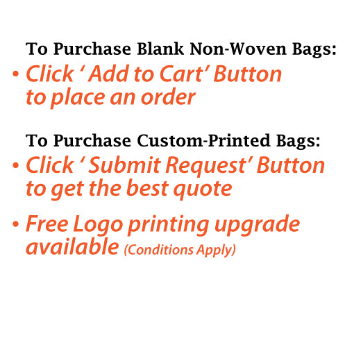 Reusable 6-Bottle Non-Woven Wine Bag 10.25”W x 6.5"D x 13”H - 100gsm (Blank)