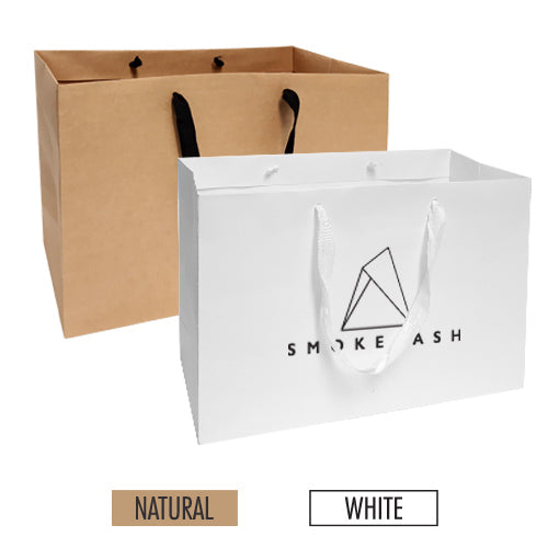 Manhattan Style Heavy Weight Paper Bags (L) 16" x 6" x 12" - 200gsm Item #SHKP_160612 (Blank)